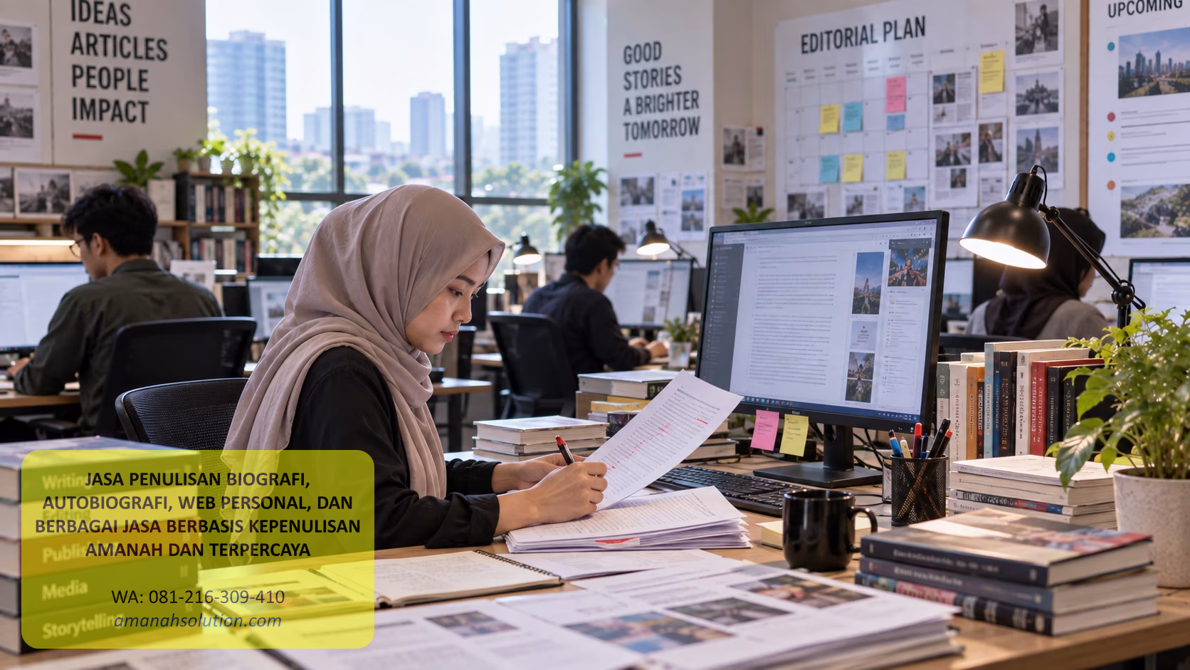 Proses penyuntingan naskah autobiografi sebelum tahap finalisasi