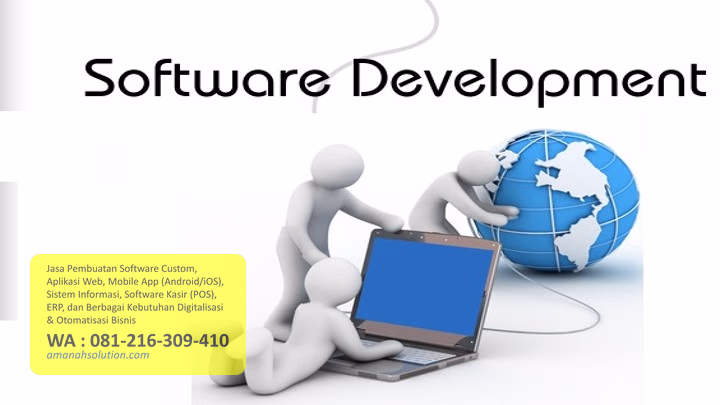 Ilustrasi proses pengembangan software invoice custom oleh tim profesional