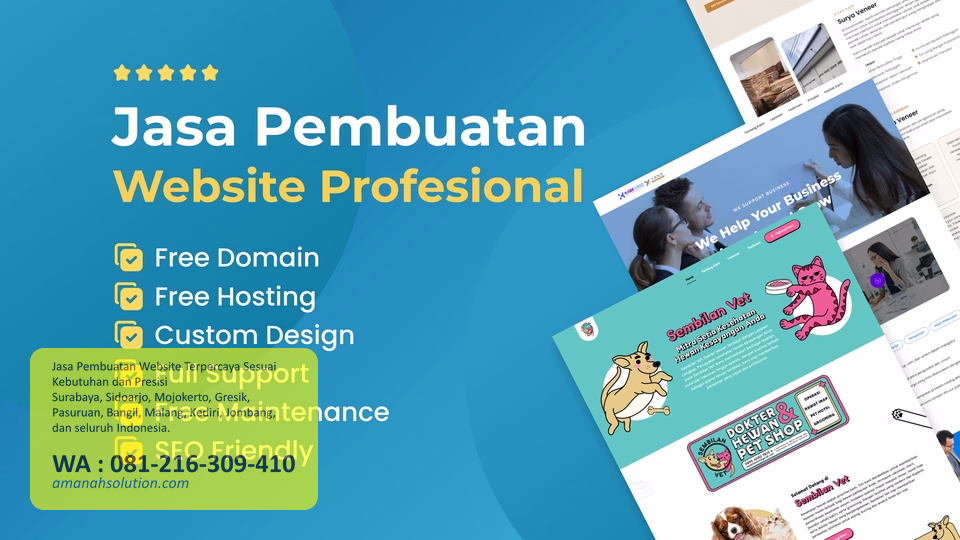 tim vendor website Surabaya profesional Amanah Solution