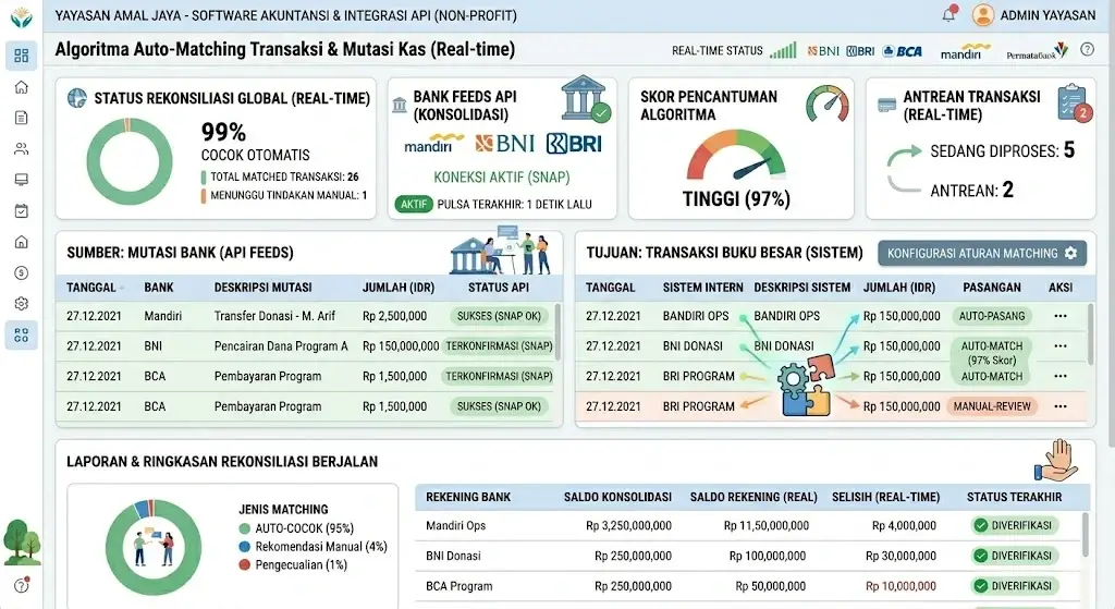 Algoritma Auto-Matching Transaksi dan Mutasi Kas Secara Real-time