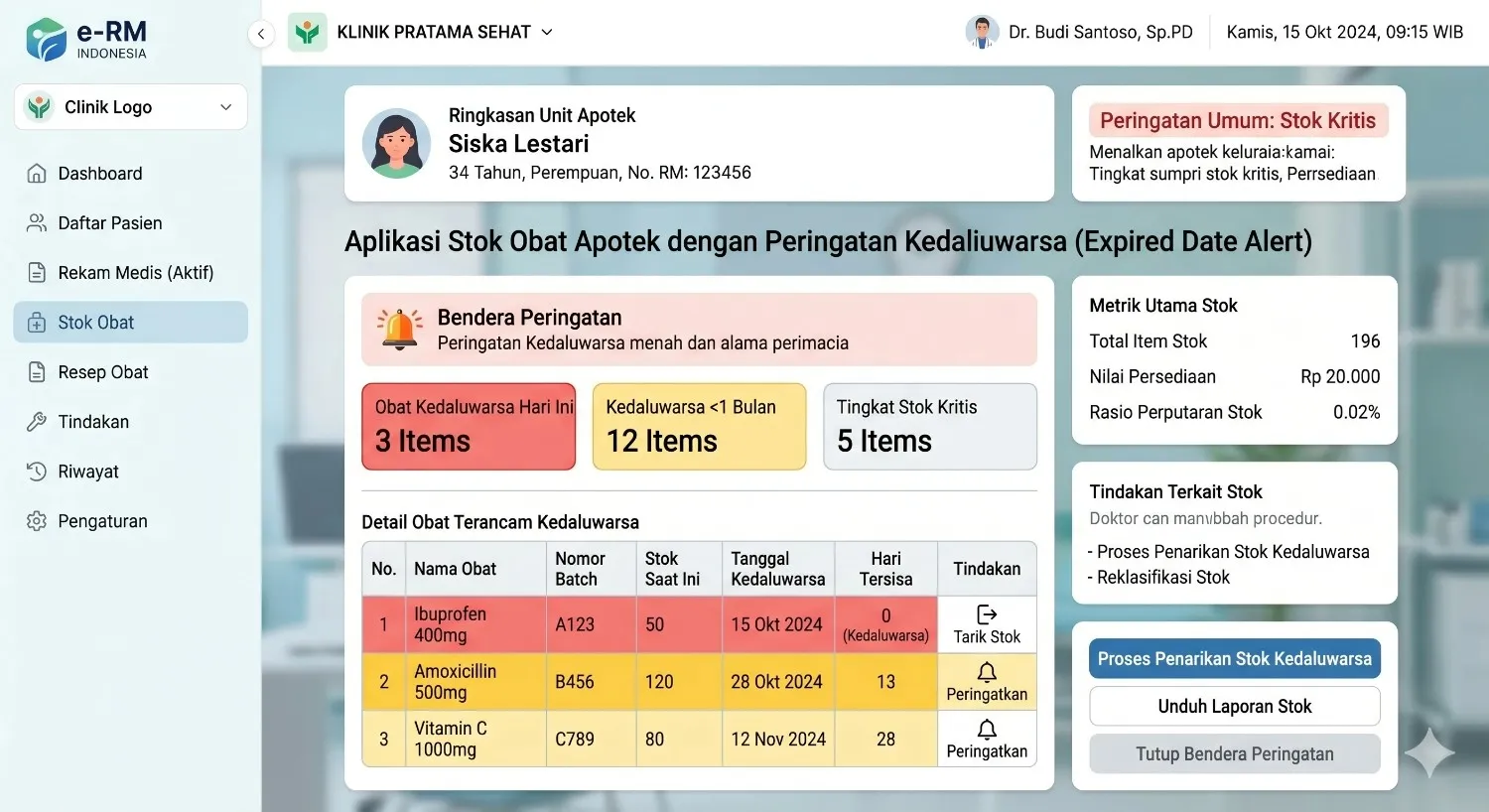 Aplikasi Stok Obat Apotek dengan Peringatan Kedaluwarsa (Expired Date Alert)