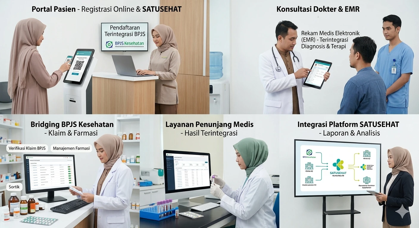 Fitur sistem informasi manajemen klinik EMR BPJS SATUSEHAT terintegrasi lengkap