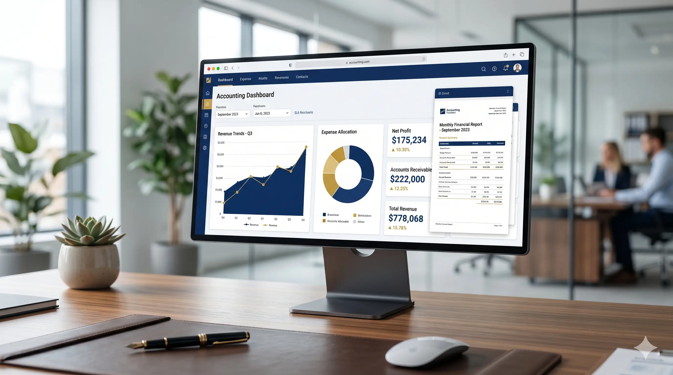 Tampilan grafis antarmuka dashboard software akuntansi yayasan dari Amanah Solution yang dirancang khusus untuk memenuhi kepatuhan standar laporan keuangan ISAK 35.
